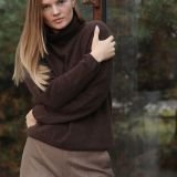 100% kašmyro šokolado spalvos golfas