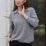 Pilkas klasikinis kašmyro megztukas