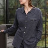 Pilki megzto kašmyro marškinukai