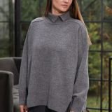 Pilkas oversize kašmyro megztinis