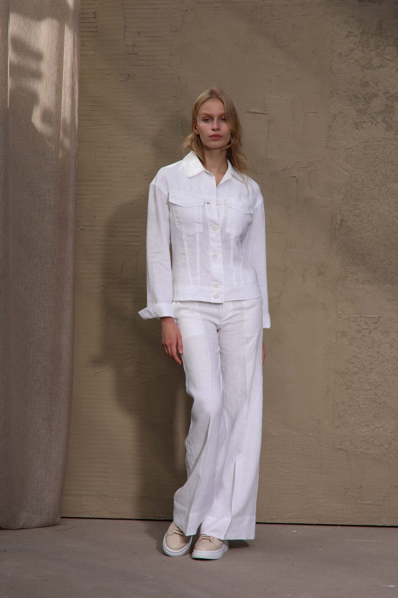 100% Lininis baltas švarkelis