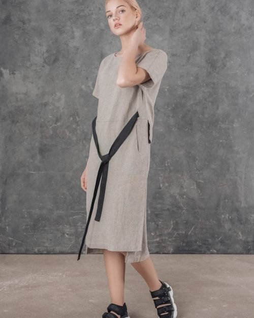 Lininė suknelė Citta in Dydis 44 and Spalva Natūrali