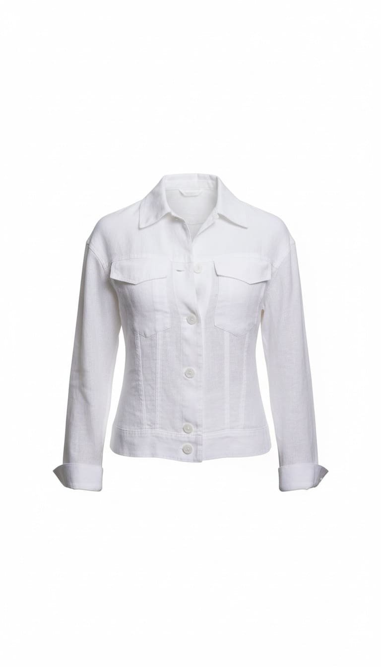 100% Lininis baltas švarkelis