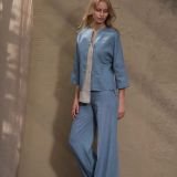 Asimetrinė Blue Shadow lininė palaidinė