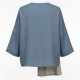 Asimetrinė Blue Shadow lininė palaidinė