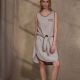 Natūrali lininė palaidinė su užrišamu mazgu