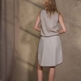 Natūrali lininė palaidinė su užrišamu mazgu