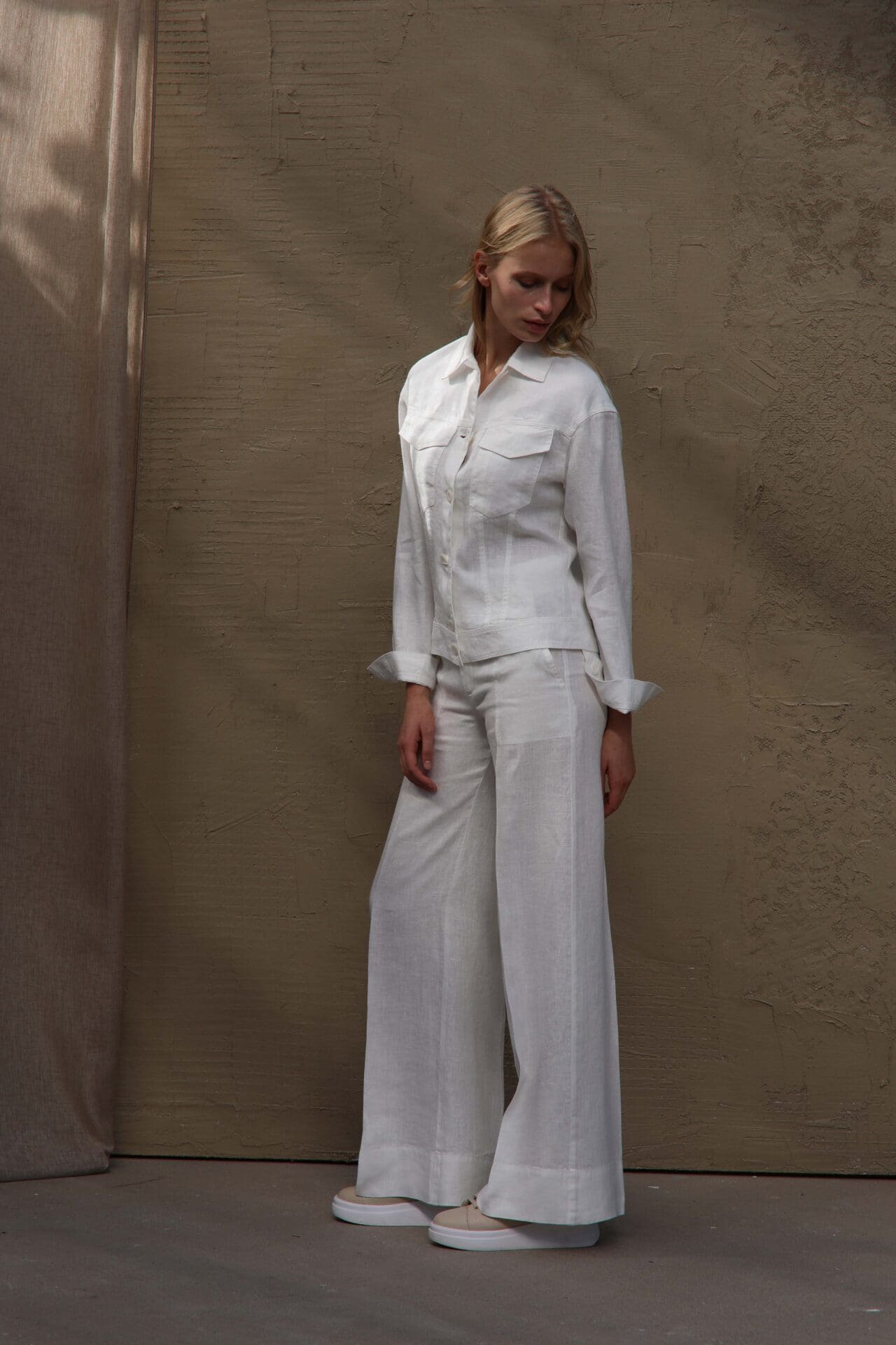 100% Lininis baltas švarkelis