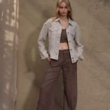 100% Lininis švarkelis su kišenėmis