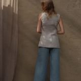 Natūralaus lino prailginta liemenė