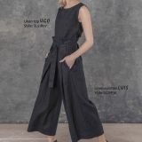 Aukšto liemens lininės kelnės SL21830