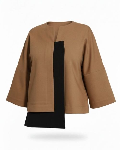 Asimetrinė vilnos palaidinė