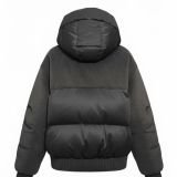 Pilkas asimetrinis trumpas paltas-striukė