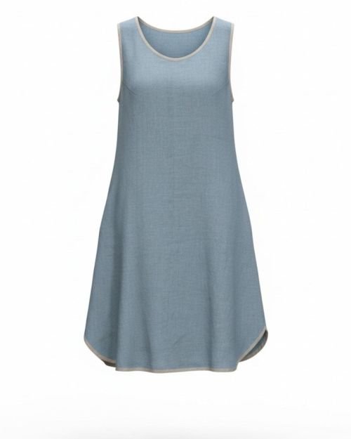 Minimalistinė lino suknelė vasarai